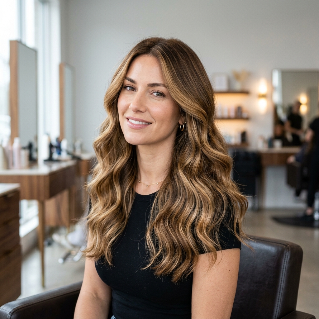 Dimensional Balayage & Silk Blowout
