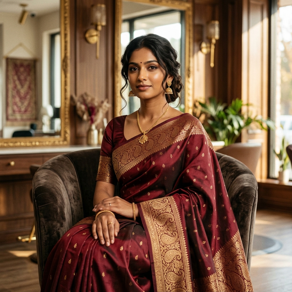 Silk Saree Draping & Dupatta Styling